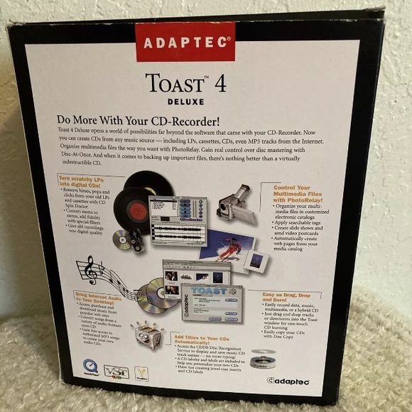 Adaptec Toast 4 Deluxe Software for Mac Big Box CD Recording - Picture 3 of 13